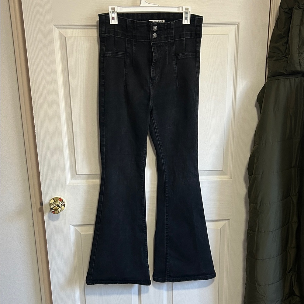 We The Free Black High-Rise Flare Jeans - Picture 2 of 7